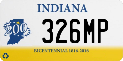 IN license plate 326MP