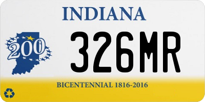 IN license plate 326MR