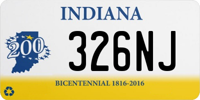 IN license plate 326NJ
