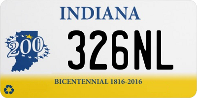 IN license plate 326NL