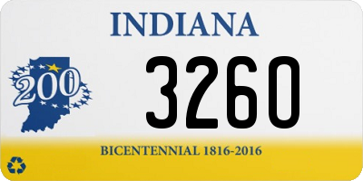 IN license plate 326O