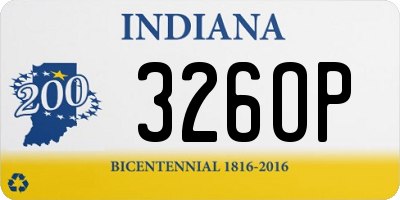 IN license plate 326OP