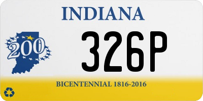 IN license plate 326P