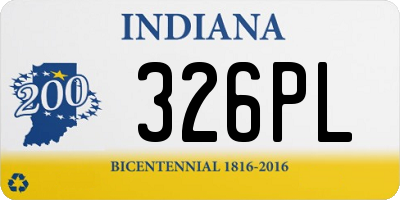 IN license plate 326PL