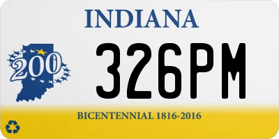 IN license plate 326PM