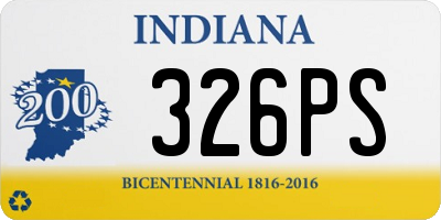 IN license plate 326PS