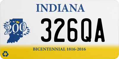 IN license plate 326QA