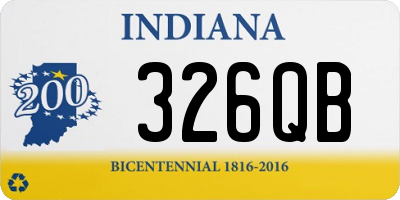 IN license plate 326QB