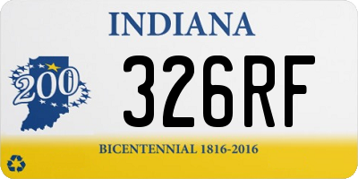 IN license plate 326RF