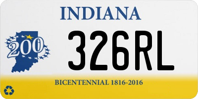 IN license plate 326RL