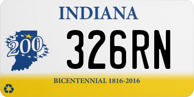 IN license plate 326RN