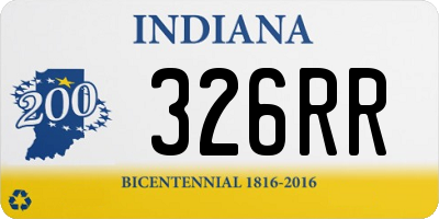 IN license plate 326RR