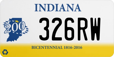 IN license plate 326RW