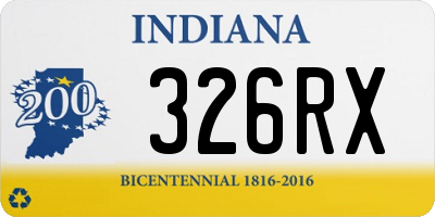 IN license plate 326RX