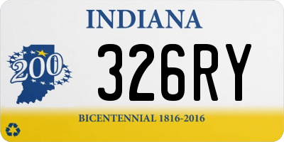 IN license plate 326RY