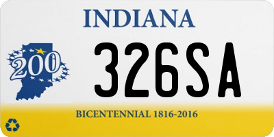 IN license plate 326SA