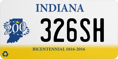 IN license plate 326SH