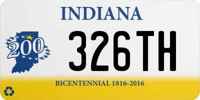 IN license plate 326TH