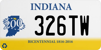 IN license plate 326TW