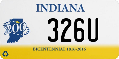 IN license plate 326U