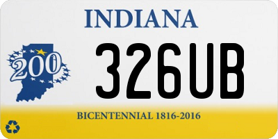 IN license plate 326UB