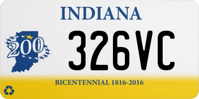 IN license plate 326VC