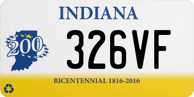 IN license plate 326VF