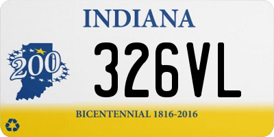 IN license plate 326VL