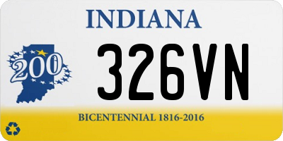 IN license plate 326VN