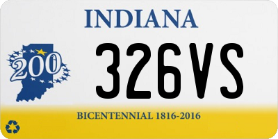 IN license plate 326VS