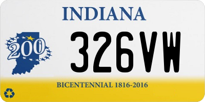 IN license plate 326VW