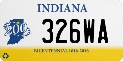 IN license plate 326WA