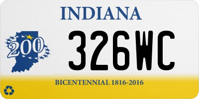 IN license plate 326WC