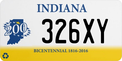 IN license plate 326XY