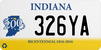 IN license plate 326YA