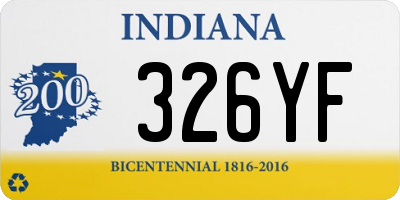 IN license plate 326YF