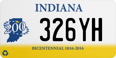 IN license plate 326YH