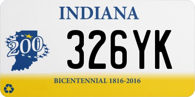 IN license plate 326YK