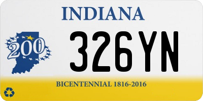 IN license plate 326YN