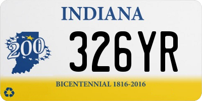 IN license plate 326YR