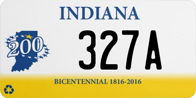 IN license plate 327A