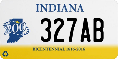 IN license plate 327AB