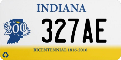 IN license plate 327AE