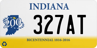 IN license plate 327AT