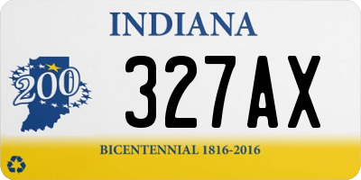 IN license plate 327AX