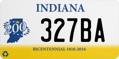 IN license plate 327BA