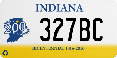 IN license plate 327BC