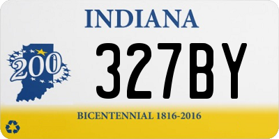 IN license plate 327BY