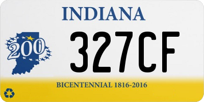 IN license plate 327CF