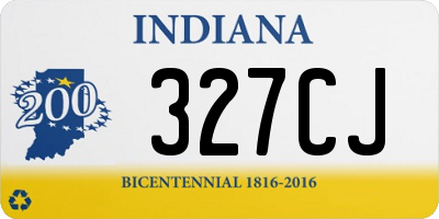 IN license plate 327CJ